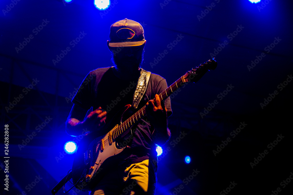 Obraz premium Guitarist band Performance