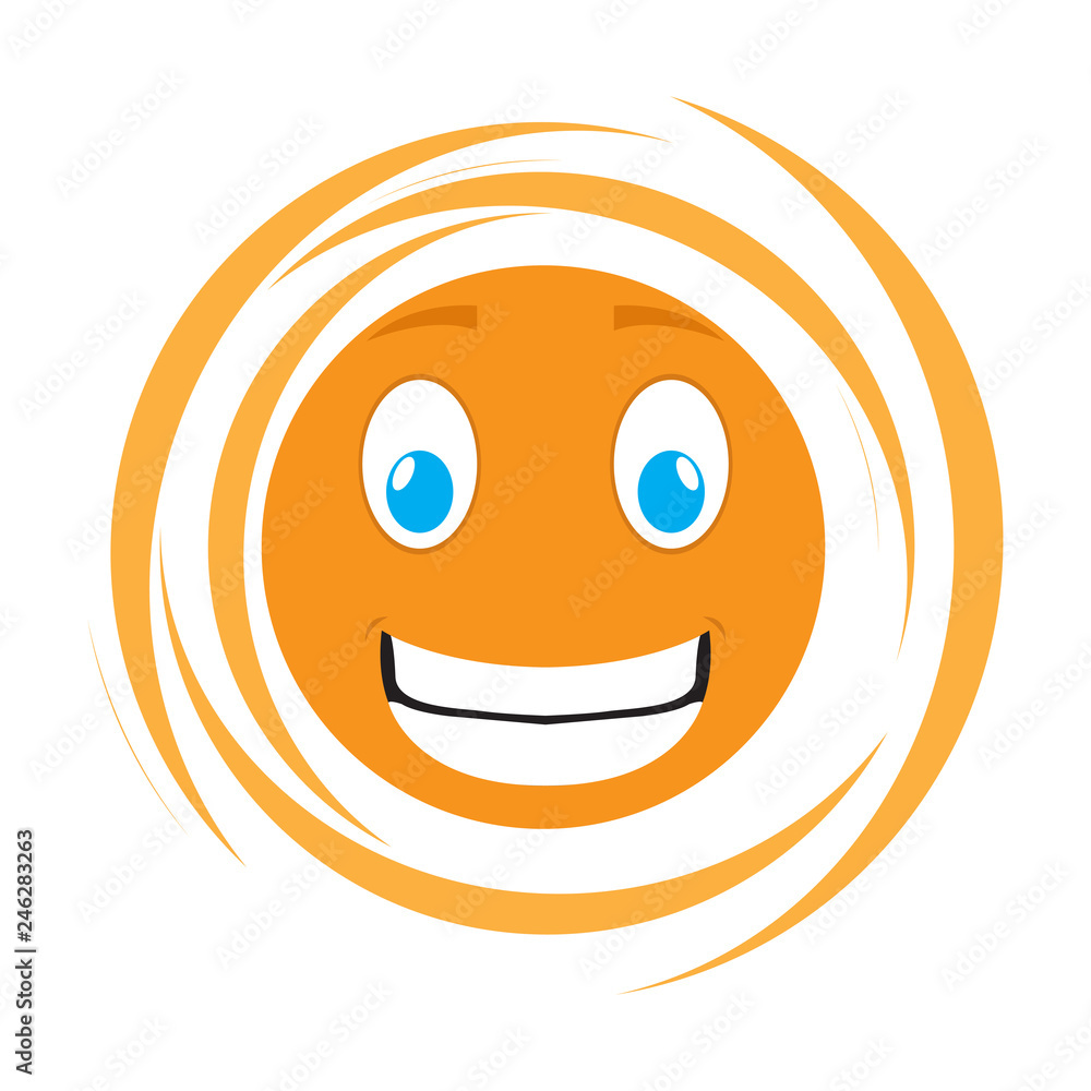 Fototapeta premium Isolated happy sun image. Vector illustration design
