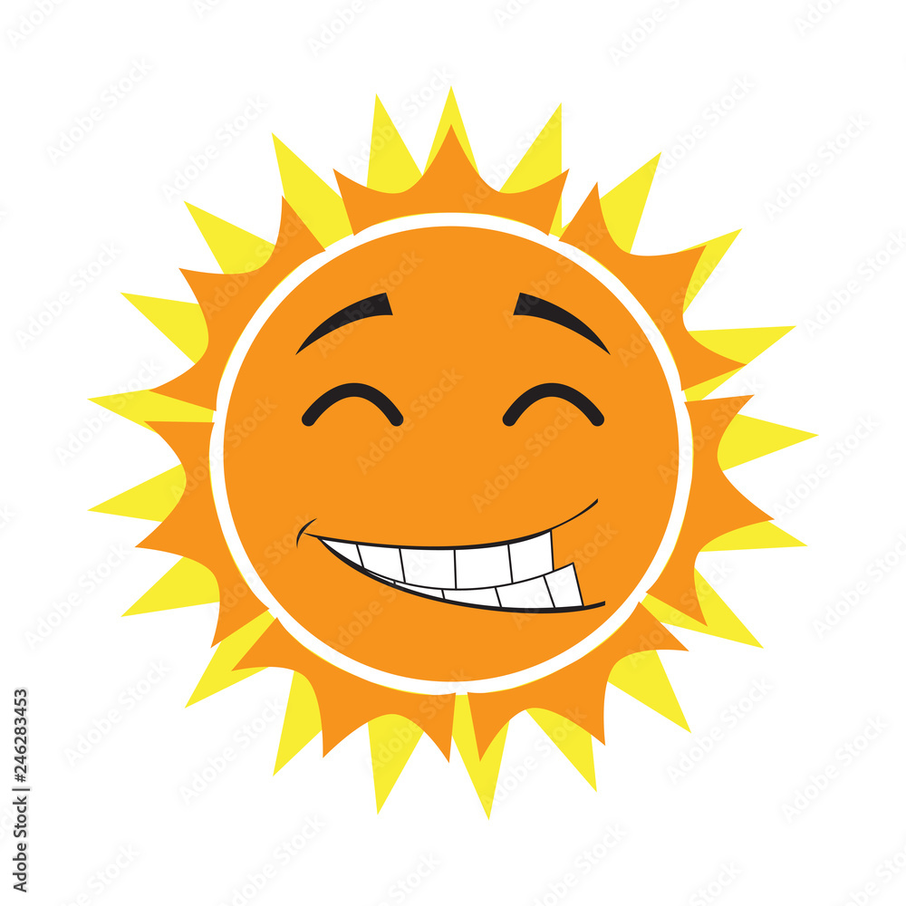 Isolated happy sun image. Vector illustration design