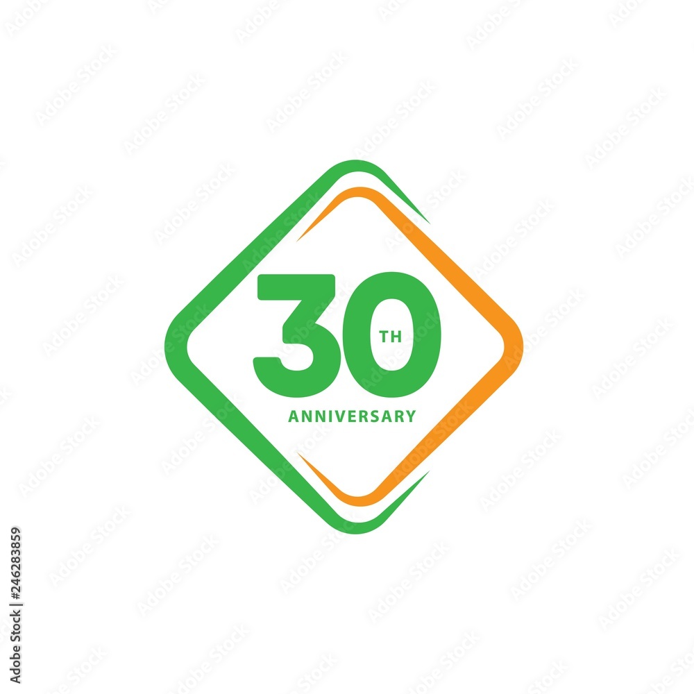 30 Year Anniversary Vector Template Design Illustration 30 Year Anniversary Vector Template Design Illustration