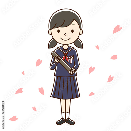 卒業生　女子学生