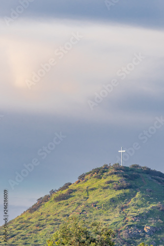 View of Battle Mountain Cross, Rancho Bernardo, San Diego California