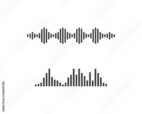 Sound wave logo template vector icon