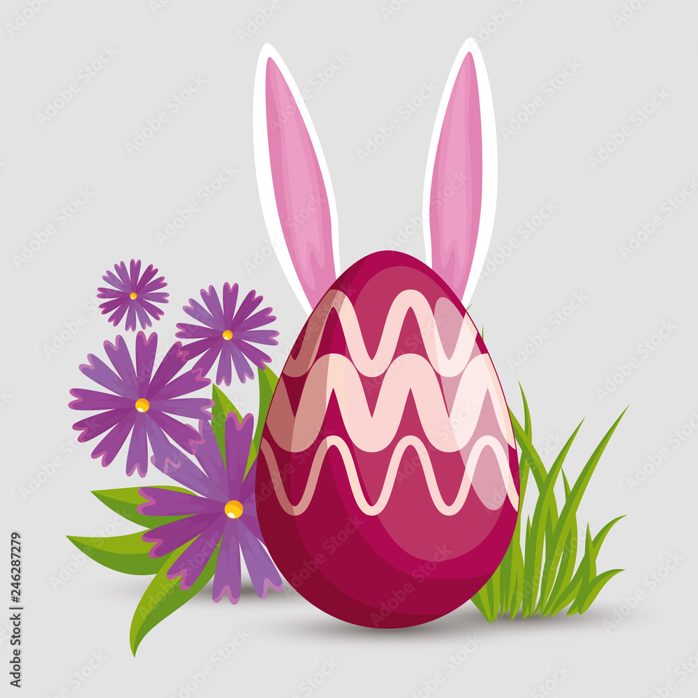 happy easter celebration with rabbit inside egg happy easter celebration with rabbit inside egg