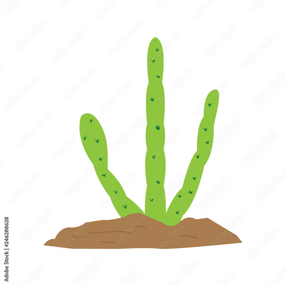 Isolated cute cactus image. Vector illustration design Isolated cute cactus image. Vector illustration design