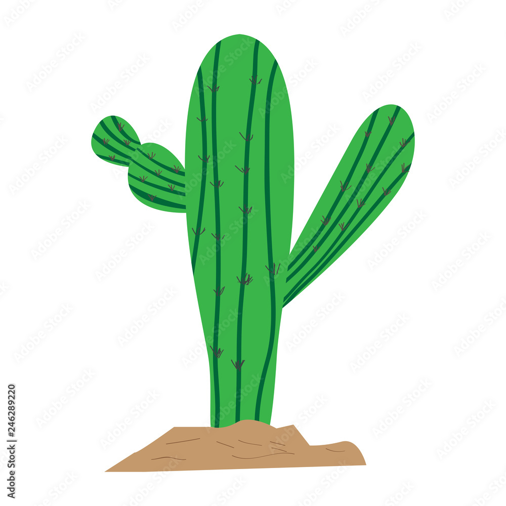 Isolated cute cactus image. Vector illustration design Isolated cute cactus image. Vector illustration design
