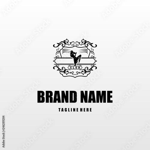 Muay thai vector logo
