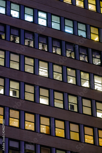 Rows of office building windows