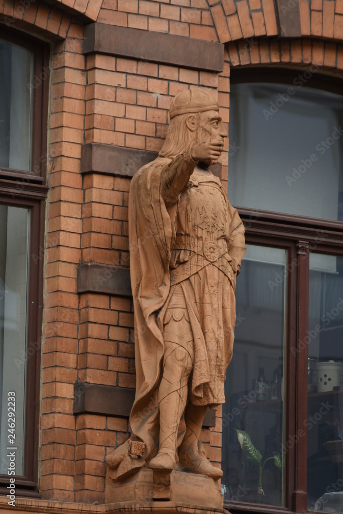 Fototapeta premium Europe,Germany,Köln,Cologne,Aachener Strasse ,Buildings with statues, 2017