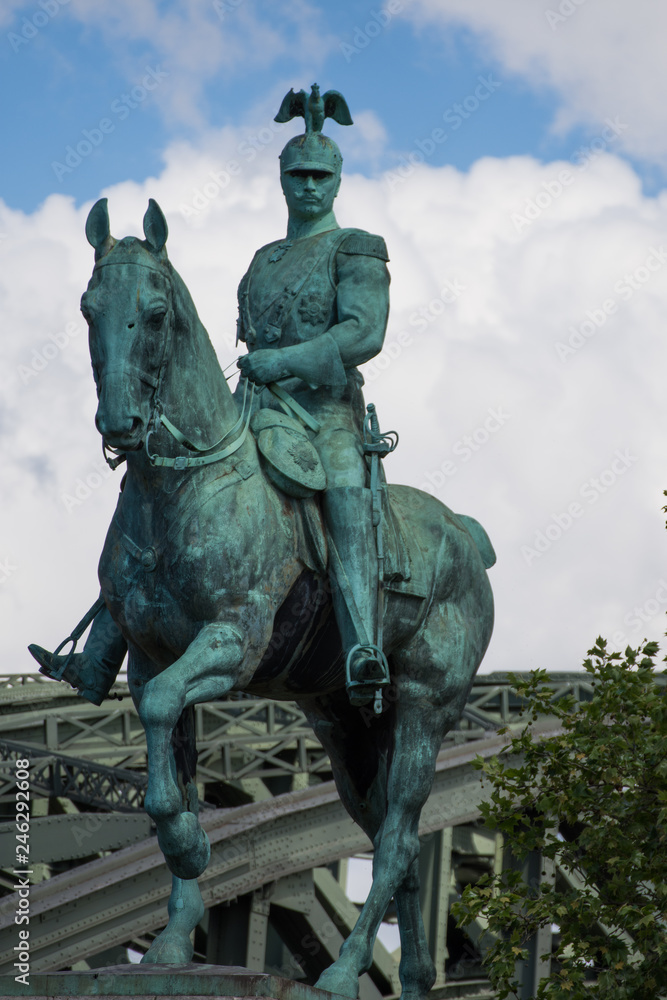 Wilhelm II horse statue in Cologne ,Koln, Germany ,13 may, 2017