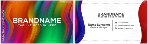 Modern creative and clean business card template, polygon background, flyer design, name card template. Corporate identity with abstract illustration. Vector company style for brandbook