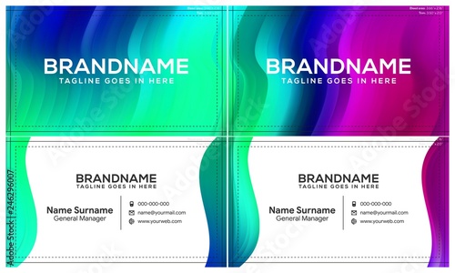 Modern creative and clean business card template, polygon background, flyer design, name card template. Corporate identity with abstract illustration. Vector company style for brandbook