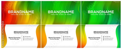 Modern creative and clean business card template, polygon background, flyer design, name card template. Corporate identity with abstract illustration. Vector company style for brandbook