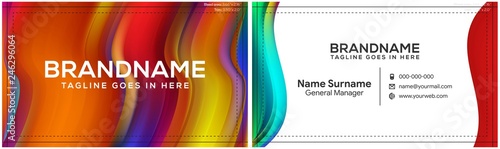 Modern creative and clean business card template, polygon background, flyer design, name card template. Corporate identity with abstract illustration. Vector company style for brandbook