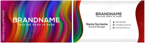 Modern creative and clean business card template, polygon background, flyer design, name card template. Corporate identity with abstract illustration. Vector company style for brandbook