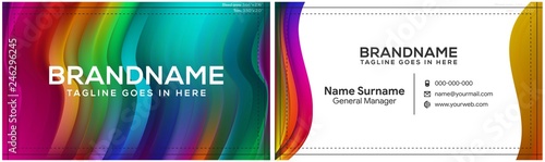 Modern creative and clean business card template, polygon background, flyer design, name card template. Corporate identity with abstract illustration. Vector company style for brandbook