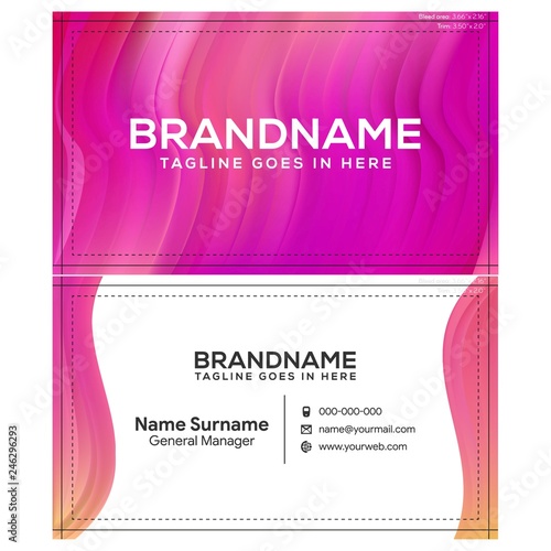 Modern creative and clean business card template, polygon background, flyer design, name card template. Corporate identity with abstract illustration. Vector company style for brandbook