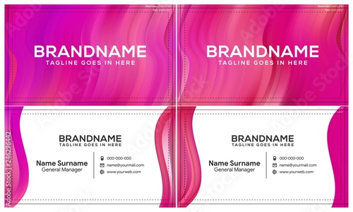 Modern creative and clean business card template, polygon background, flyer design, name card template. Corporate identity with abstract illustration. Vector company style for brandbook