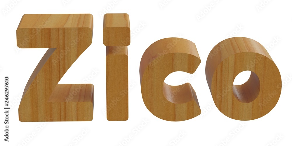zico in 3d name with wooden texture Stock Photo | Adobe Stock