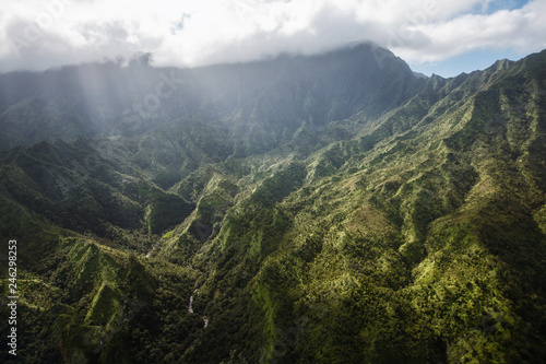 The Heart of Kauai  Aerial view of Mount Waialeale 