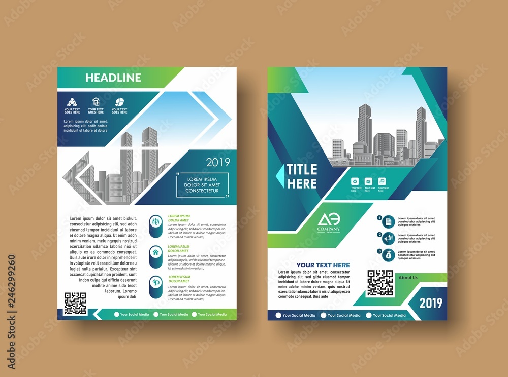 Poster brochure flyer design template vector, Leaflet cover presentation abstract geometric background, layout in A4 size Poster brochure flyer design template vector, Leaflet cover presentation abstract geometric background, layout in A4 size
