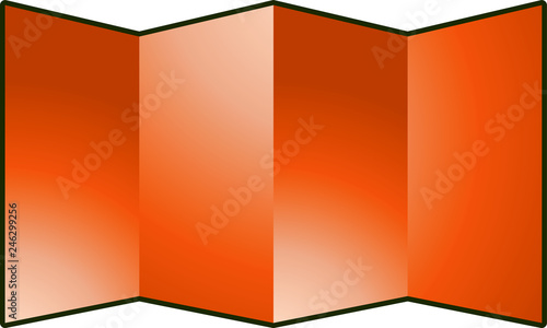 Copper folding screen