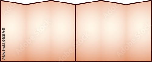 Copper folding screen