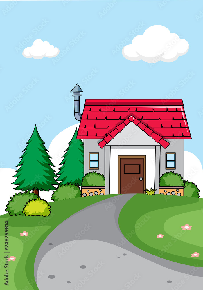 A simple house background A simple house background