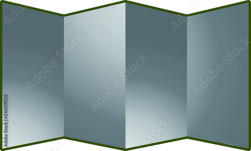 Silver folding screen