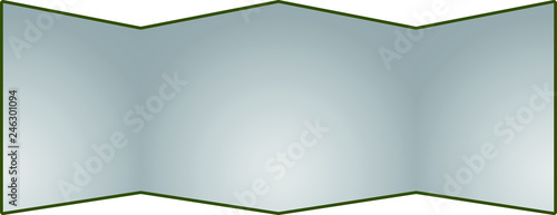 Silver folding screen