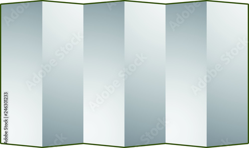 Silver folding screen