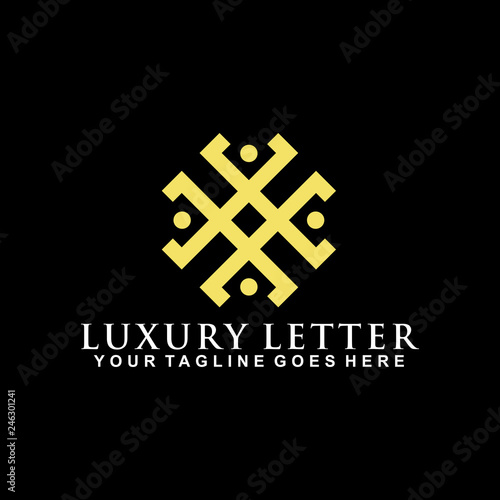 Luxury logo design vector template