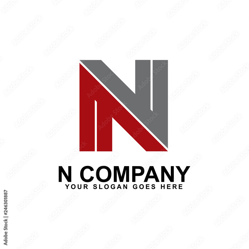 N letter logo design vector template N letter logo design vector template