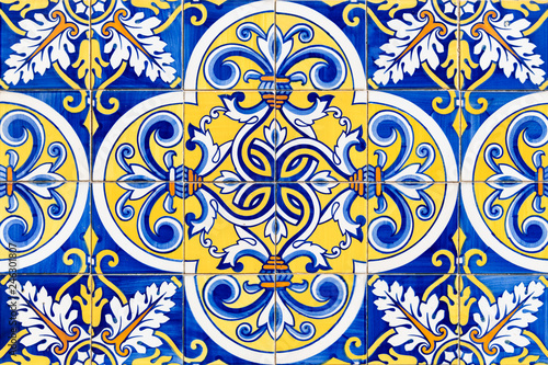 Fotografie Traditional Portuguese glazed tiles