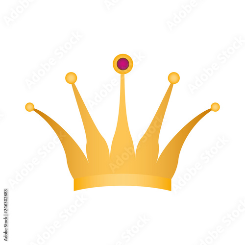 golden crown isolated icon