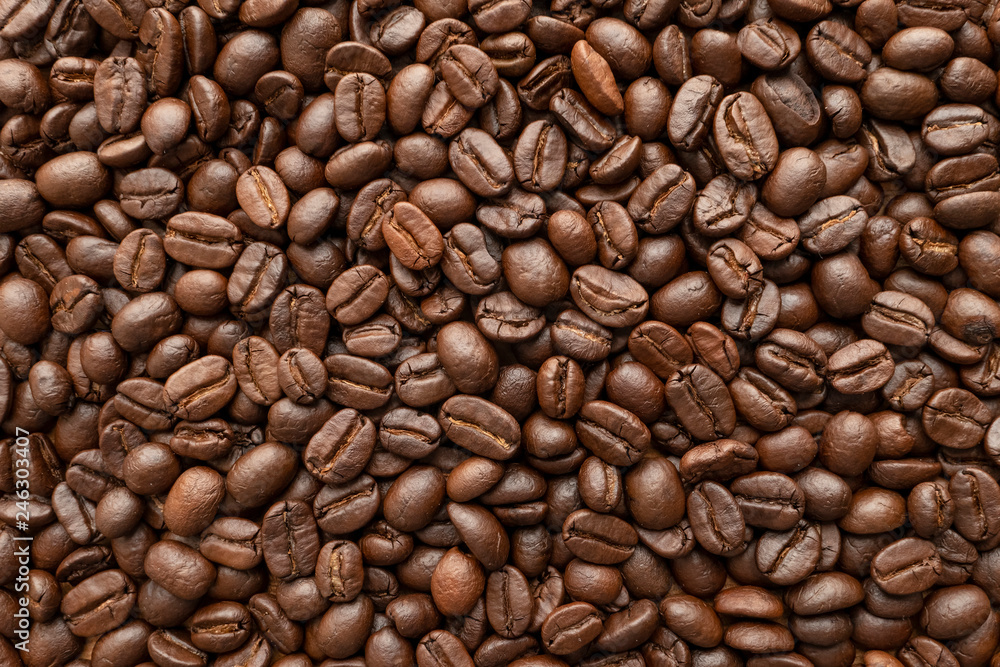 Roasted of coffee beans for background. Close-up. Roasted of coffee beans for background. Close-up.