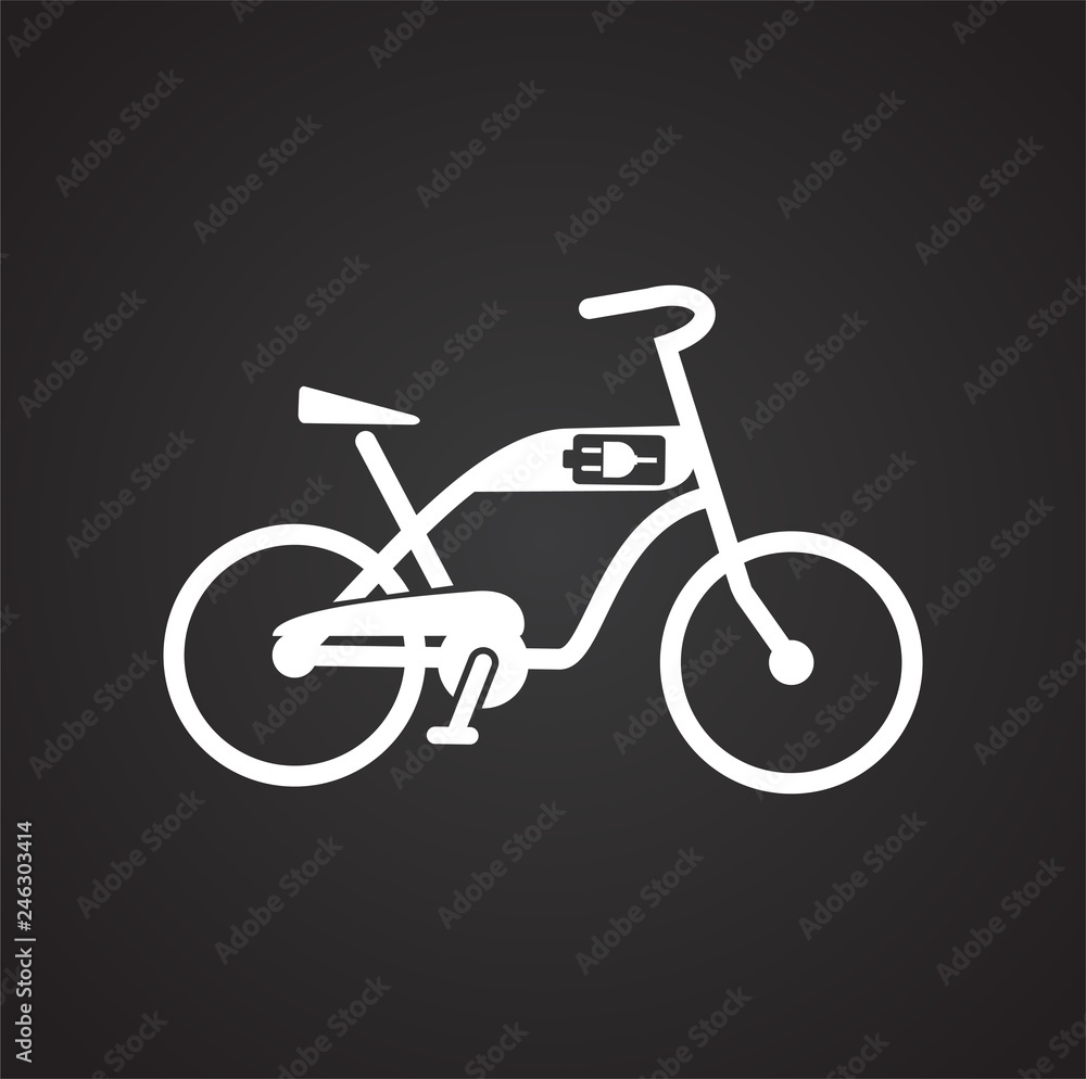 Bicycle icon on black background for graphic and web design, Modern simple vector sign. Internet concept. Trendy symbol for website design web button or mobile app Bicycle icon on black background for graphic and web design, Modern simple vector sign. Internet concept. Trendy symbol for website design web button or mobile app