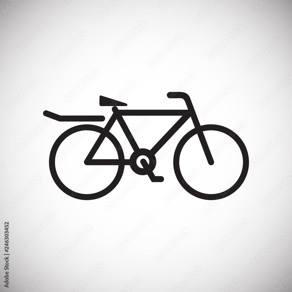Fototapeta premium Bicycle icon on white background for graphic and web design, Modern simple vector sign. Internet concept. Trendy symbol for website design web button or mobile app