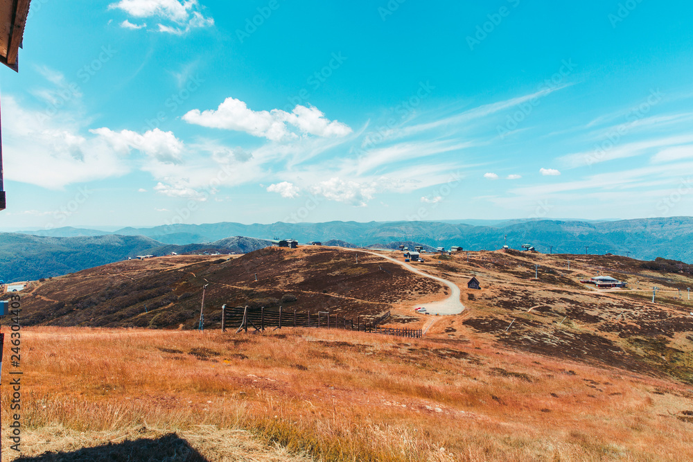 Beautiful Australian Summer Landscape of Mount Hotham and Buller, Victoria, Australia.