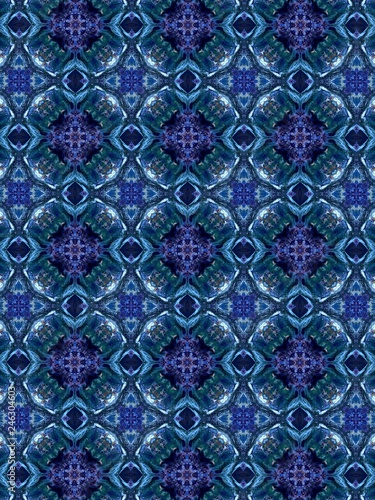 Blue psychedelic pattern