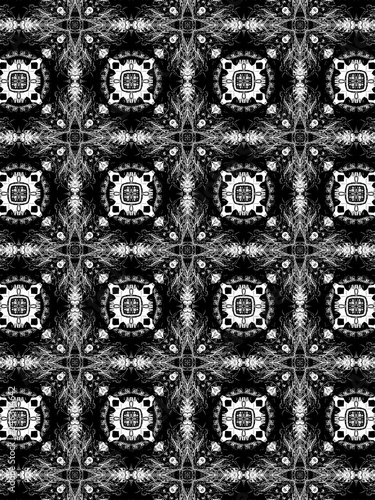 Black and white mosaic pattern