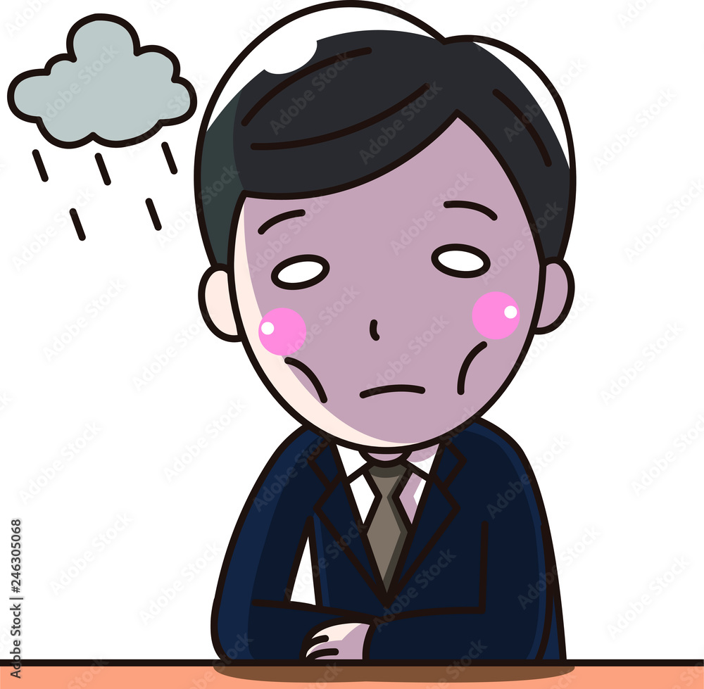 男性会社員-焦り悩みトラブル 男性会社員-焦り悩みトラブル