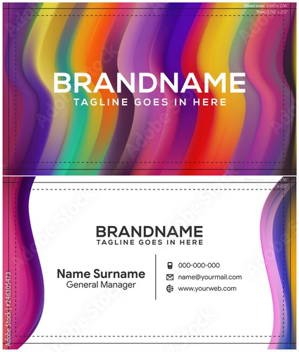Modern creative and clean business card template, polygon background, flyer design, name card template. Corporate identity with abstract illustration. Vector company style for brandbook