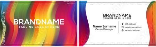 Modern creative and clean business card template, polygon background, flyer design, name card template. Corporate identity with abstract illustration. Vector company style for brandbook