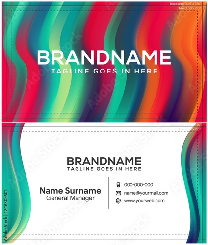 Modern creative and clean business card template, polygon background, flyer design, name card template. Corporate identity with abstract illustration. Vector company style for brandbook