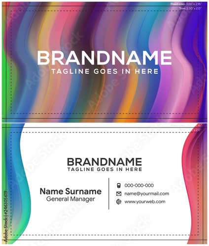 Modern creative and clean business card template, polygon background, flyer design, name card template. Corporate identity with abstract illustration. Vector company style for brandbook