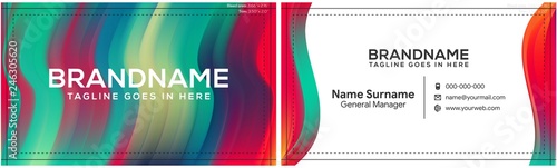 Modern creative and clean business card template, polygon background, flyer design, name card template. Corporate identity with abstract illustration. Vector company style for brandbook