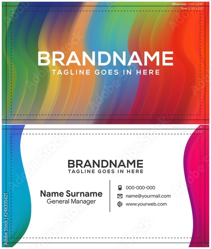 Modern creative and clean business card template, polygon background, flyer design, name card template. Corporate identity with abstract illustration. Vector company style for brandbook