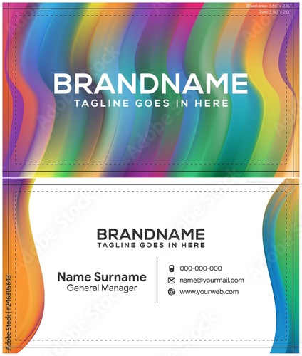 Modern creative and clean business card template, polygon background, flyer design, name card template. Corporate identity with abstract illustration. Vector company style for brandbook