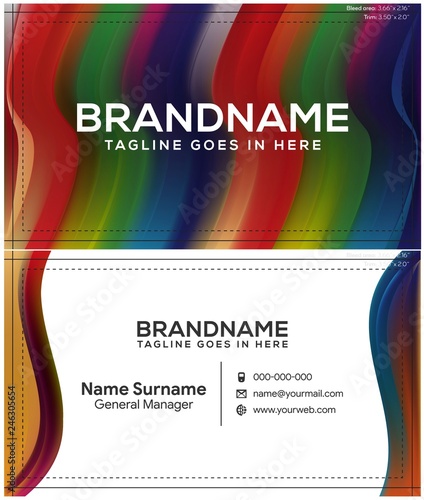 Modern creative and clean business card template, polygon background, flyer design, name card template. Corporate identity with abstract illustration. Vector company style for brandbook